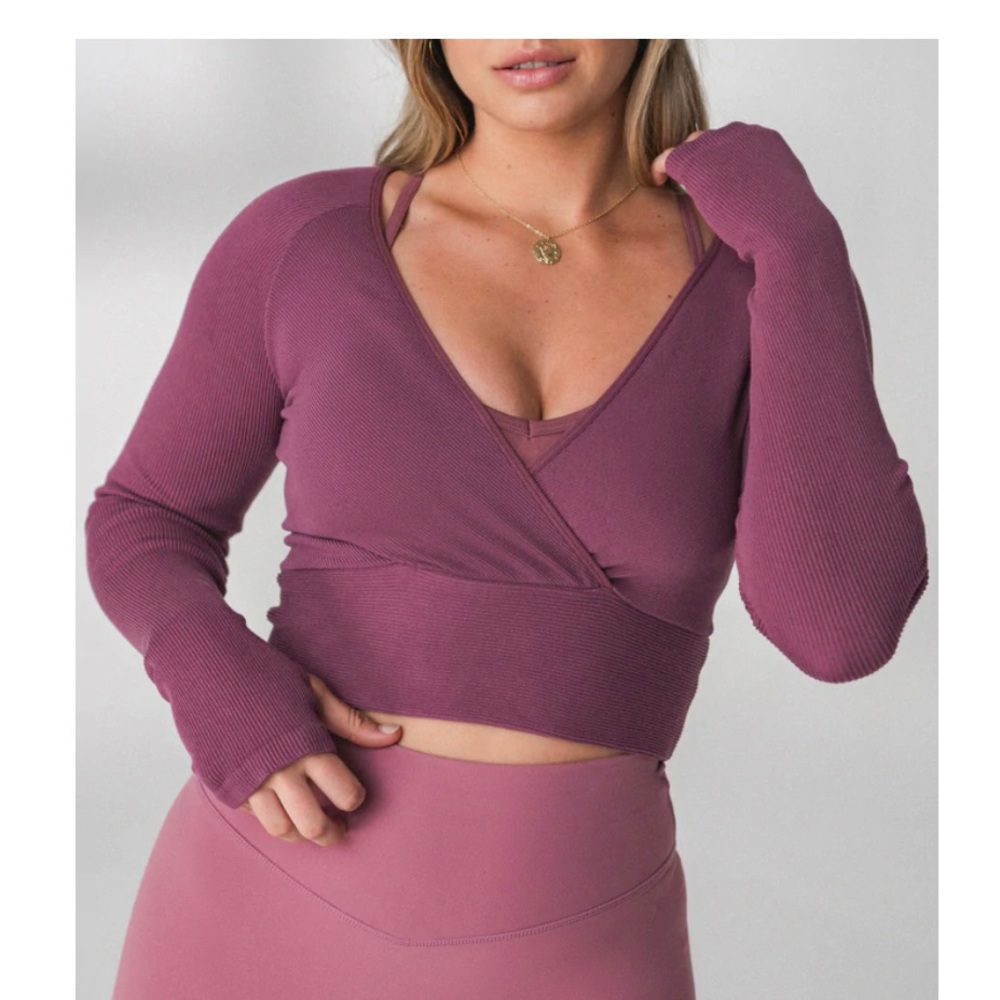 Balance Athletica Infinity Wrap Top- Color Tourmaline